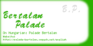 bertalan palade business card